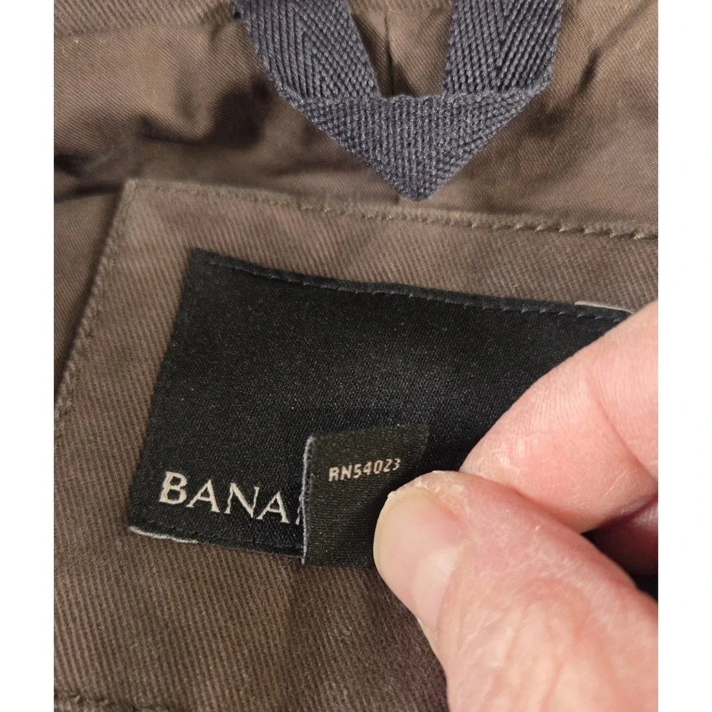 Banana Republic Water‎ Resistant Mens Field Chore Military Jacket Cargo Green LT
